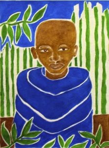 Maasai Woman in Blue