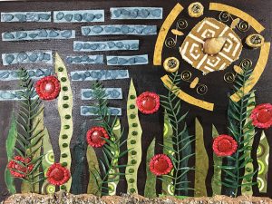 The Creation Grass and Red Flowers